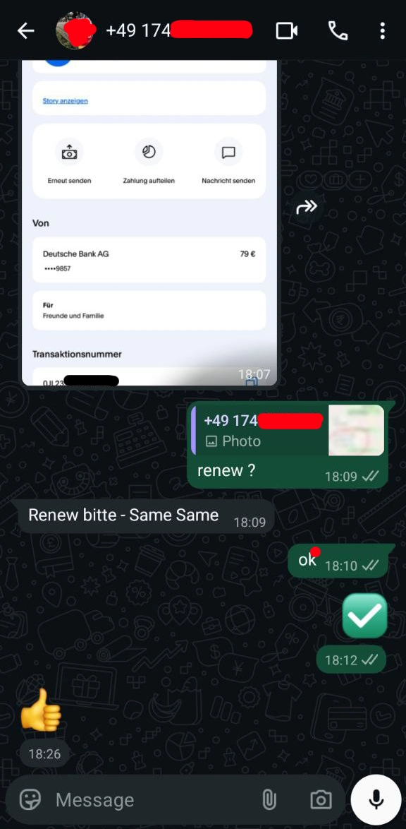 Zufriedener IPTV Kunde im Chat mit positivem Feedback zum Service